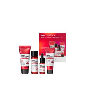 SOME BY MI Snail Truecica Miracle Repair Starter Kit – Gel Nettoyant, Tonique, Sérum & Crème