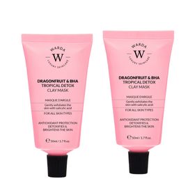 Warda Luxury Skincare Duo de masques à l'argile détoxifiants au fruit du dragon et au BHA