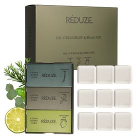 RÉDUZE Steam Shower Cubes | Coffret de 9 – Cubes de douche pour soulagement du stress et détente