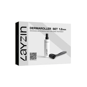 LAYZIN Kit de microneedling 1,2 mm avec kit de micro-aiguilles. Spray nettoyant