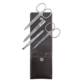 DREITURM Solingen Leren manicure-etui Solingen Umbra - zwart