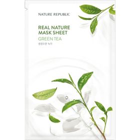 NATURE REPUBLIC Real Nature Green Tea Sheet Mask – purifiant et hydratant