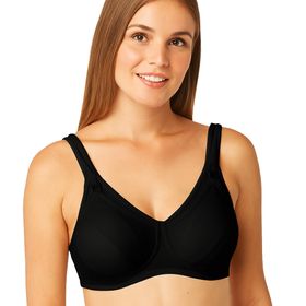 MYSANITY® Soutien-gorge d’allaitement en fibre creuse, bonnet C, noir