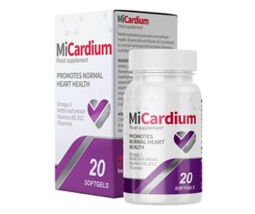 MiCardium met vitamines, levertraan, meidoornbladeren en brandnetel