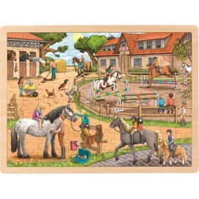 goki houten puzzel manege 96 delen