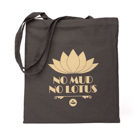 bodhi Katoenen draagtas met opdruk "No Mud No Lotus