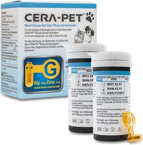 Cera-Pet bandelettes de test de glycémie pour animaux domestiques (chiens et chats)