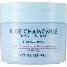 NATURE REPUBLIC Blue Chamomile Calming Toner Pads – apaisant et hydratant
