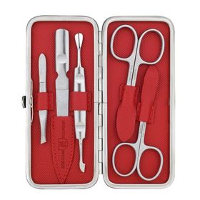 DREITURM Solingen  Manicuresets – 5-delig – Gemaakt in Solingen – Model Rood Tex