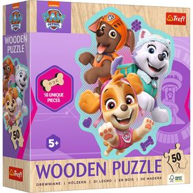 trefl houten contour puzzel met de Paw Patrol: De grappige pop 50 delen