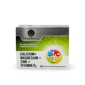 Herbal Therapy Calcium (160 mg) + Mg (150 mg) + Zink (5 mg) + Vitamine D3 (μG)