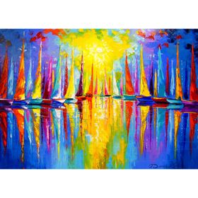 enjoy Regenboog Zeilboot Puzzel 1000 stuks