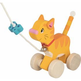 Houten kat van Goki