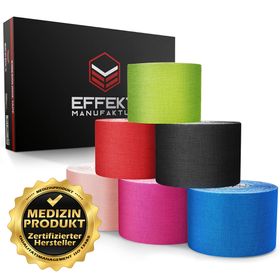 Effekt Manufaktur Kinesiologietape – 500 x 5 cm – in 6 kleuren - Sporttape - medisch hulpmiddel