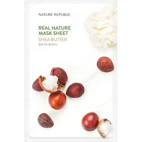 NATURE REPUBLIC Real Nature Shea Butter Sheet Mask – Masque en tissu nourrissant au beurre de karité