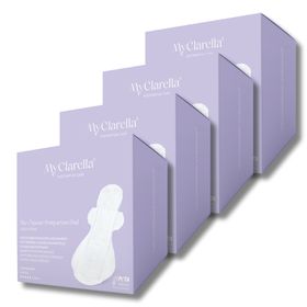 MyClarella® Pack économique – Serviettes hygiéniques extra absorbantes hamamélis post-partum (64x)