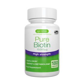 Igennus Biotin 10.000 mcg, Clean Vitamine B7 voor het behoud van normaal Haar, Clean Label