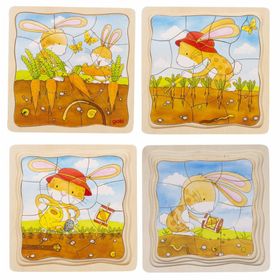 Goki Houten Lagenpuzzel - Moestuin, 53st.