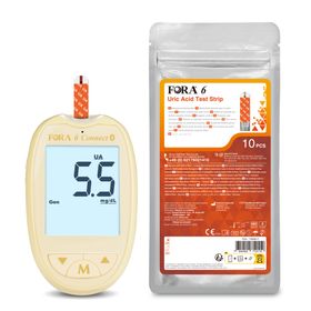 FORA 6 Connect Appareil de Mesure Acide Urique – Édition Spéciale (Jaune) - mg/dl - The Tester