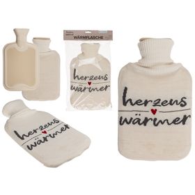 OOTB Crème kleurige warmwaterkruik, warmhouder voor het hart
