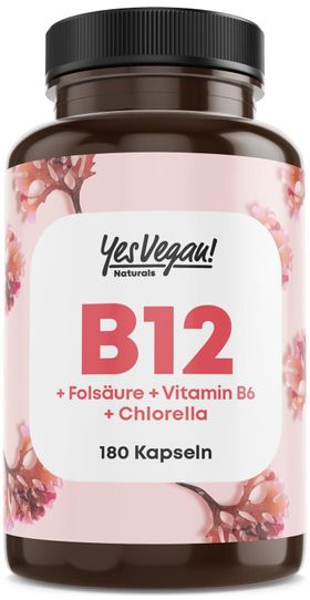 Vitamine B Complex (180 capsules) hooggedoseerd - B12 Methylcobalamine B6 Foliumzuur Methylfolaat