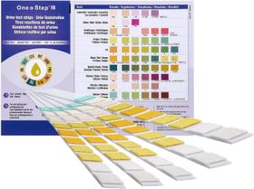 One+Step urineteststrips voor 10 indicatoren - gezondheidstest inclusief referentiekleurkaart