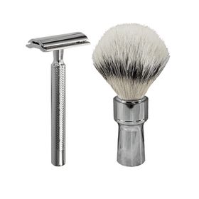 DOVO Solingen Coffret de rasage PRIMO – rasoir de sûreté – blaireau