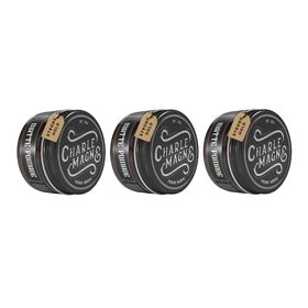 Charlemagne Pomade Matte – Cuir – Forte Tenue – Lot de 3