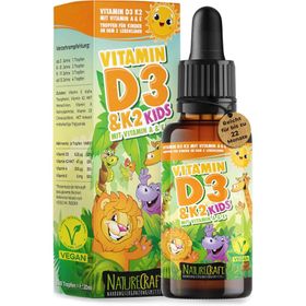 NatureCraft Gouttes Vegan Vitamine D3+K2 KIDS