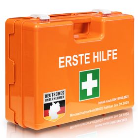 KARAT EHBO-koffer Middel DIN 13169 voor middelgrote bedrijven - Met wandhouder en 90°-stop