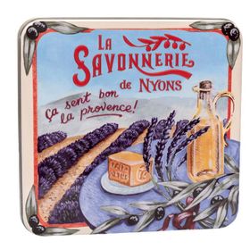 La Savonnerie de Nyons - Metalen doos met zeep - Lavendelveld