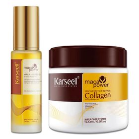 Karseell Haarverzorgingsset Maca Essence-olie en haarmasker collageen arganolie