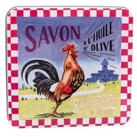 La Savonnerie de Nyons - Metalen doos met zeep - Haan