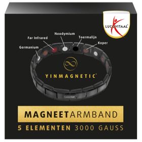 lucovitaal - Yinmagnetic Magneet Armband Zwart
