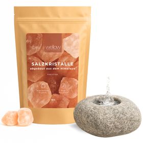 Wellow Sole-Set saunaset zoutkristallen + speciale saunasteen stoomsteen