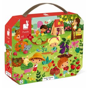 janod Puzzel in de koffertuin 36 delen
