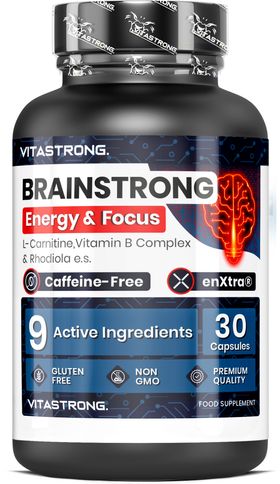 Vitastrong Brainstrong - 30 capsules, focus en energie zonder cafeïne