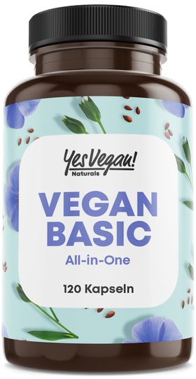 Vegan Basic Multivitamine (120 capsules) A-Z - B12 D3 K2 Zink IJzer Seleen Foliumzuur vegan
