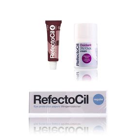 Refectocil  couleur pour cils Châtaigne 4 & Oxydant Creme 3% & Plaquettes pour cils Set
