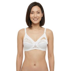 MYSANITY® Voedingsbeha met geborduurd kant, cup B, wit