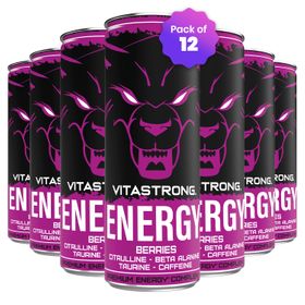 Vitastrong Energy Berries [12x BOX] - 330 ml, Constante energie zonder suikers voor geest en lichaam