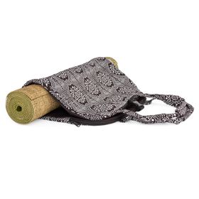 bodhi Collection Maharaja : Sac de yoga à motifs NAMASTÉ "Bandhani", noir/blanc