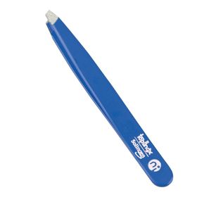 Niegeloh Solingen Pince à épiler biseautée, acier inoxydable, TopInox, bleue