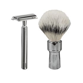 DOVO Solingen Coffret de rasage PRIMO – Rasoir de sûreté PRIMO II – Pinceau de rasage