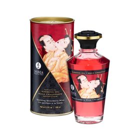 Shunga - massageolie met aardbeienaroma