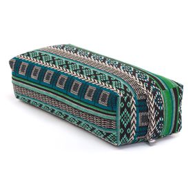 bodhi ETHNO Collectie: Salamba (rechthoekig) yoga bolster, jacquard, zwart-wit-groen