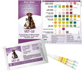 One+Step bandelettes urinaires pour chiens et chats - Test rapide pour 10 paramètres de santé