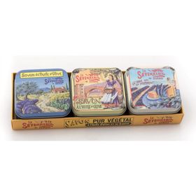 La Savonnerie de Nyons - metalen doosje met zeep 3 st. Zeepset "Provence"