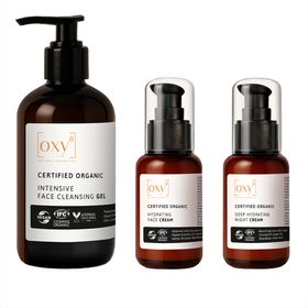 oxy8 Naturkosmetik Anti-aging set voor mannen REINIGINGSGEL, DAG- & NACHTCRÈME