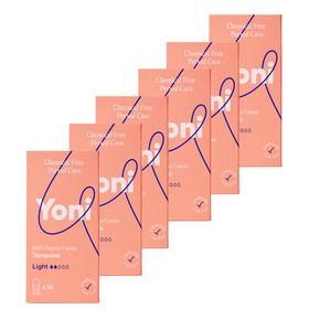 Yoni Tampons Light - 100% Biologisch katoen - 6x16 – 96 stuks